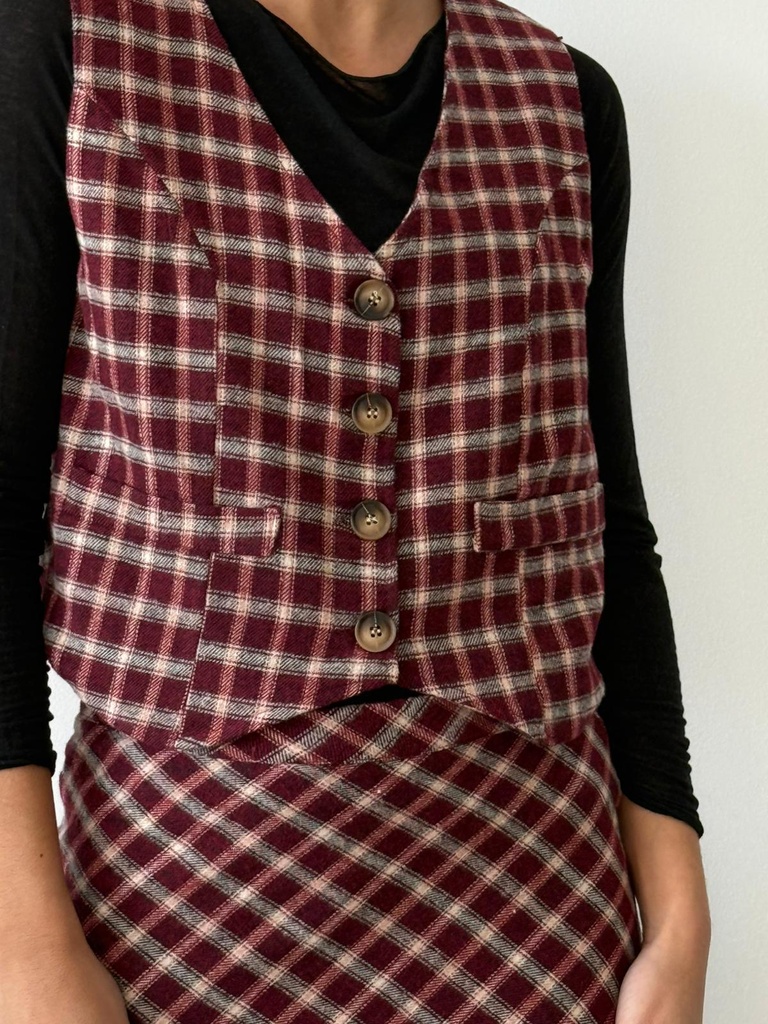 Chaleco BASTON Burdeos