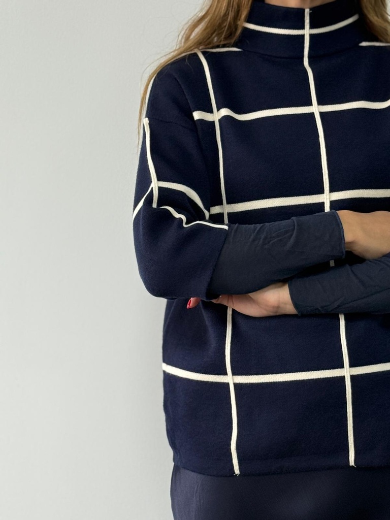 Jersey CUADRICULA Azul