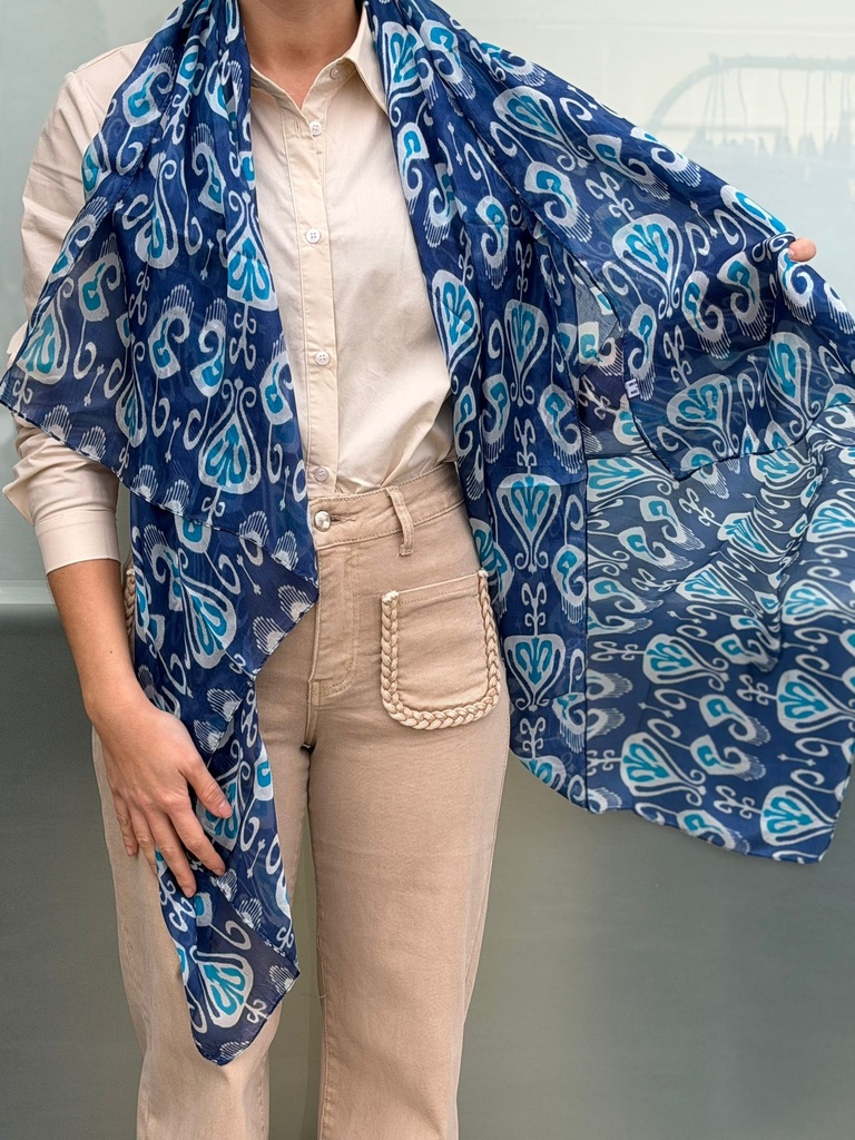 PAÑUELO SEDA IKAT 6