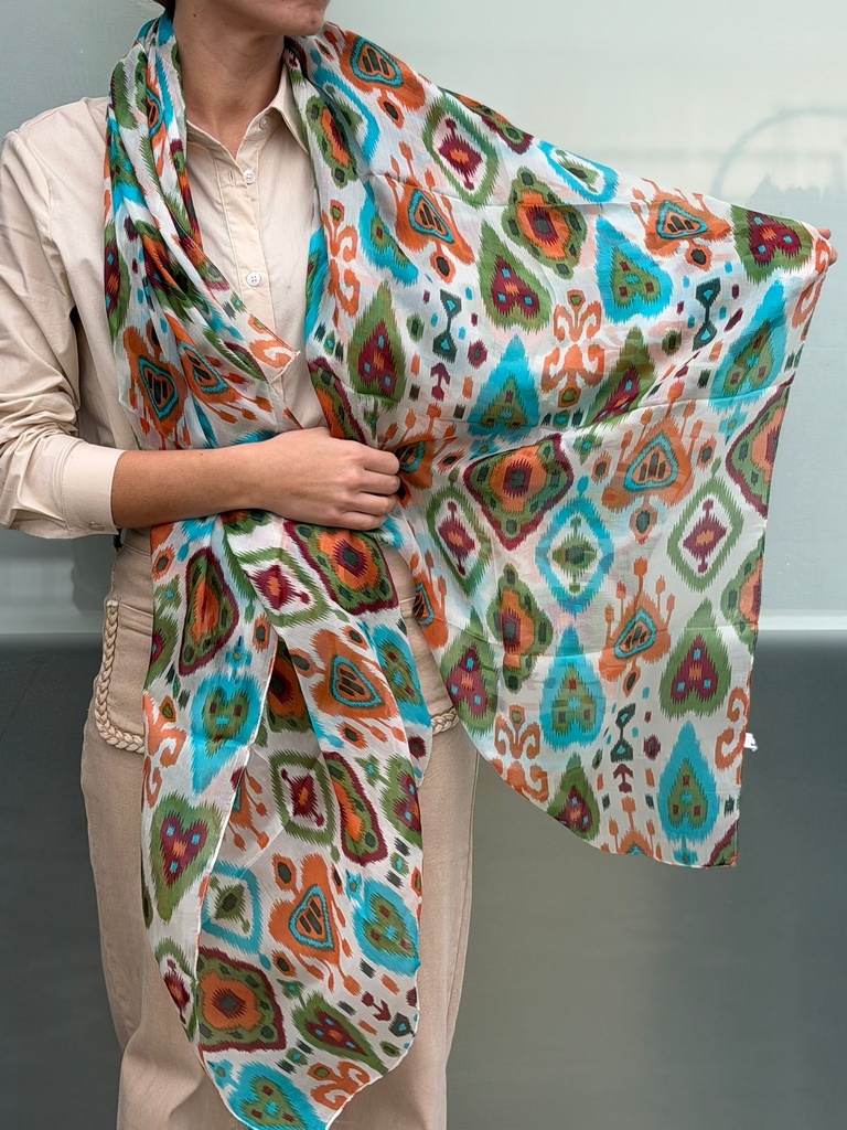 PAÑUELO SEDA IKAT 8