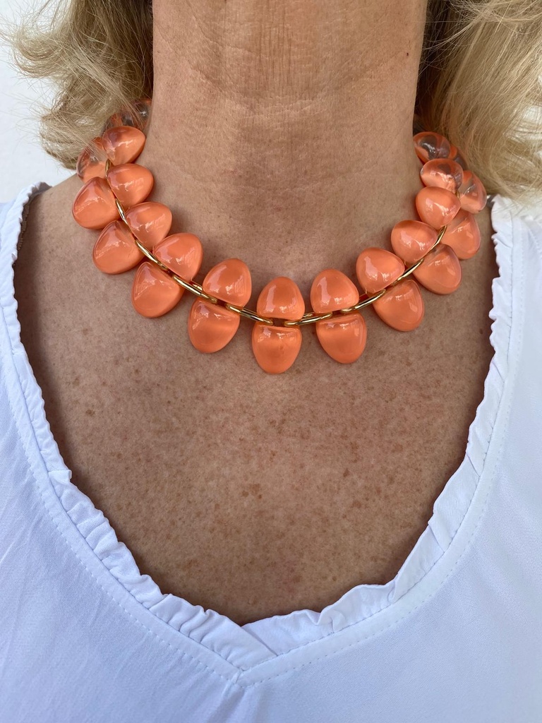 Collar Cristal Coral