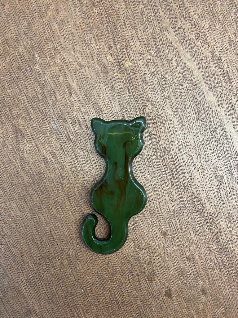 Broche GATO Verde