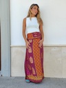 Falda Simona Burdeos-Mostaza