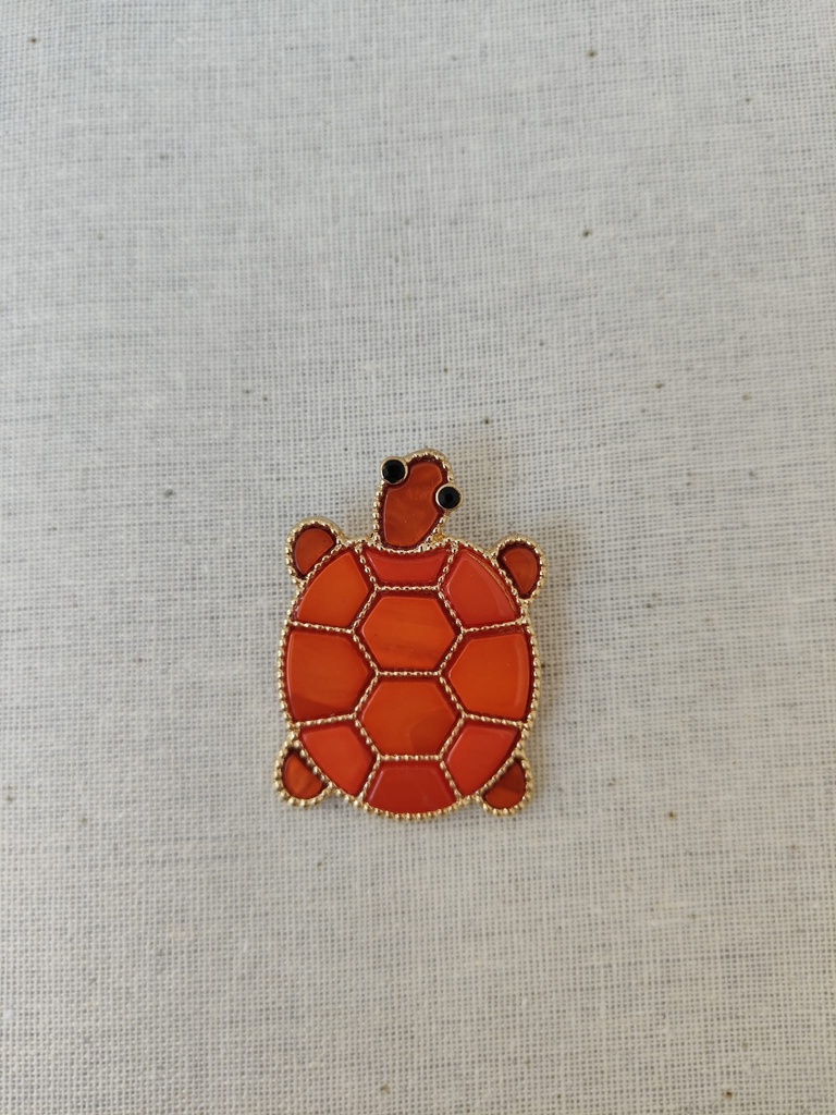 Broche Tortuga Naranja