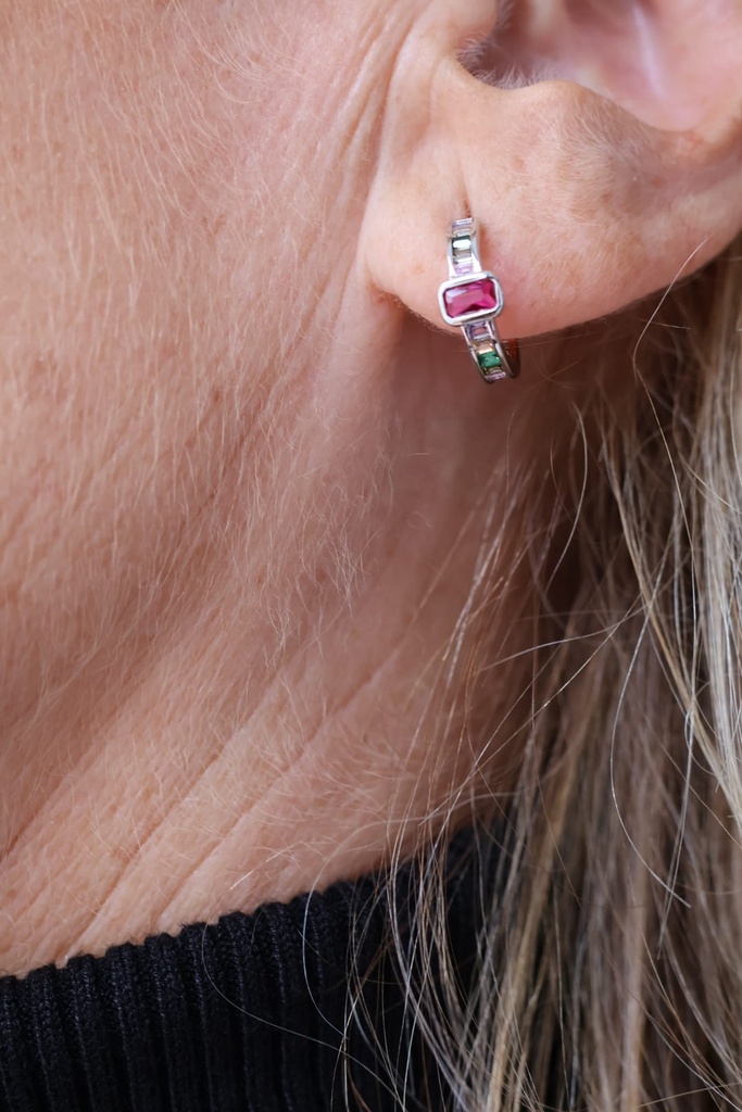 Pendiente Diamante Rubí  REBAJADO 40%