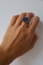 Anillo Circular Azul Grisáceo