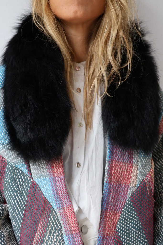 Cuello Piel Negro Corto