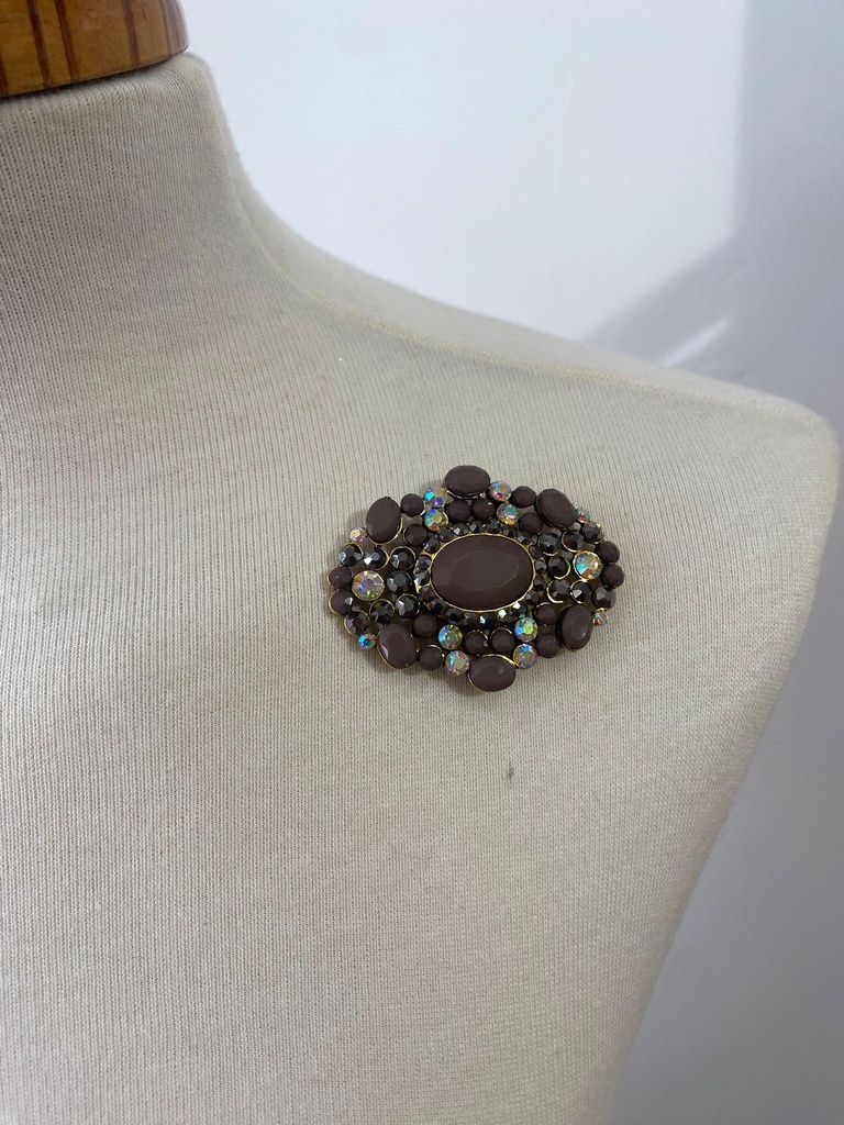 Broche CRISTALES Gris