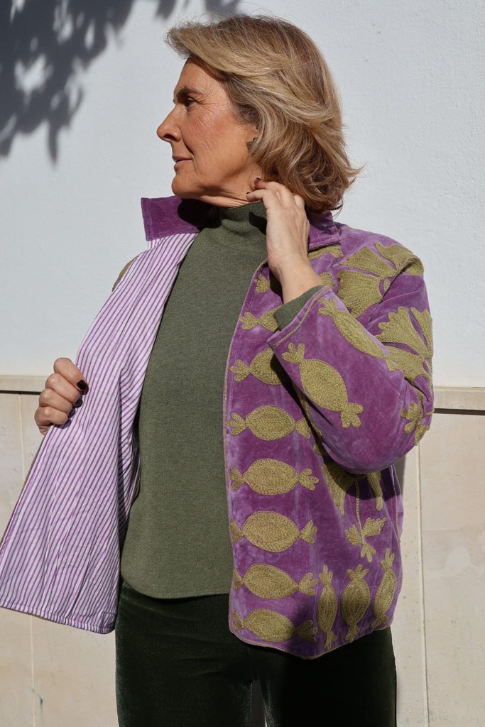 Chaqueta MARÍA Morado-Lima