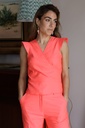 Camisa TOP CRUZADO Naranja. Talla 42