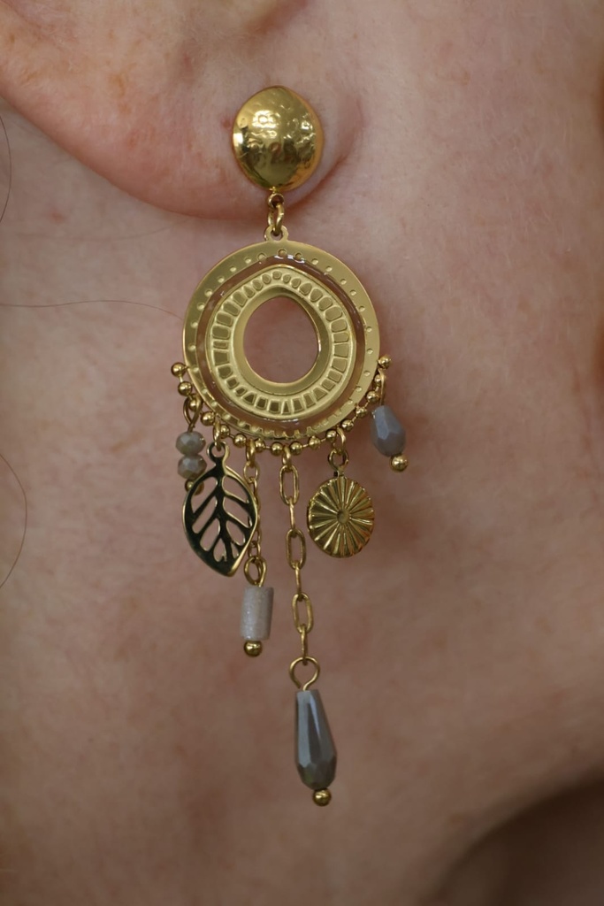 Pendiente ZÍNGARA Gris