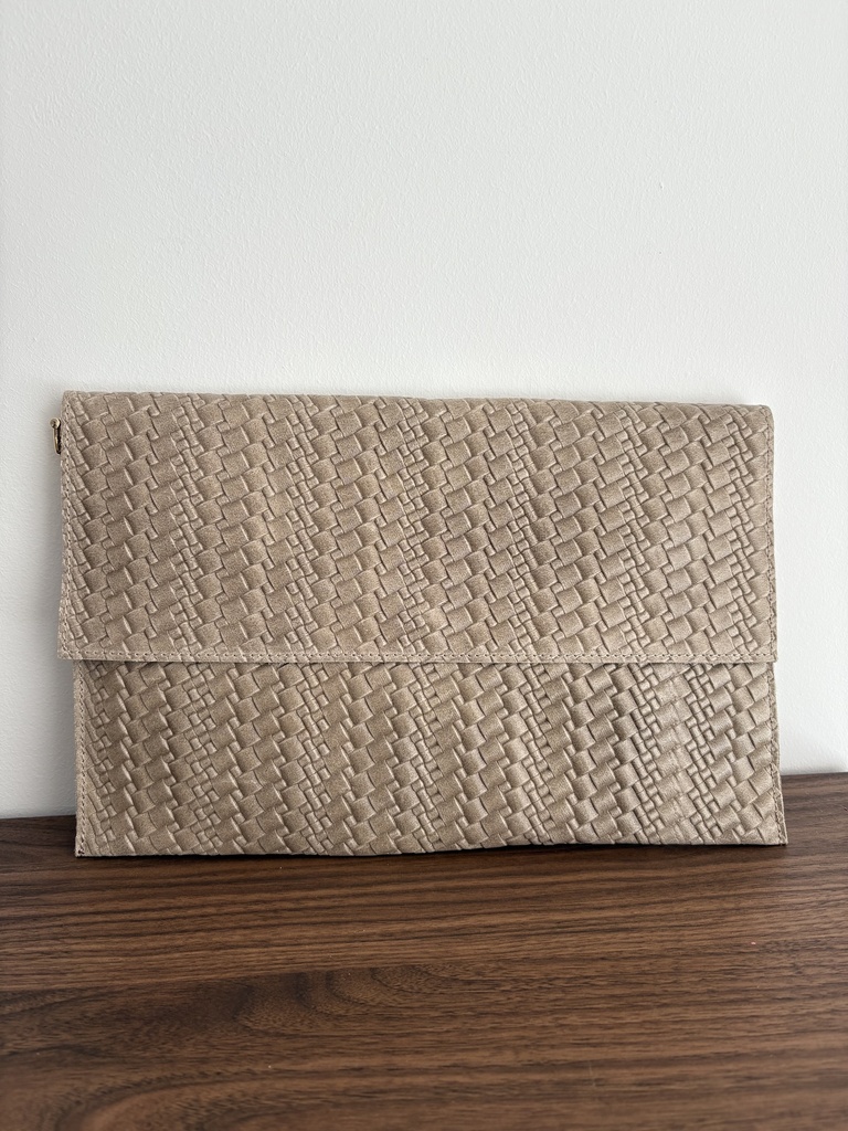 Cartera TRENZADA Topo Medio