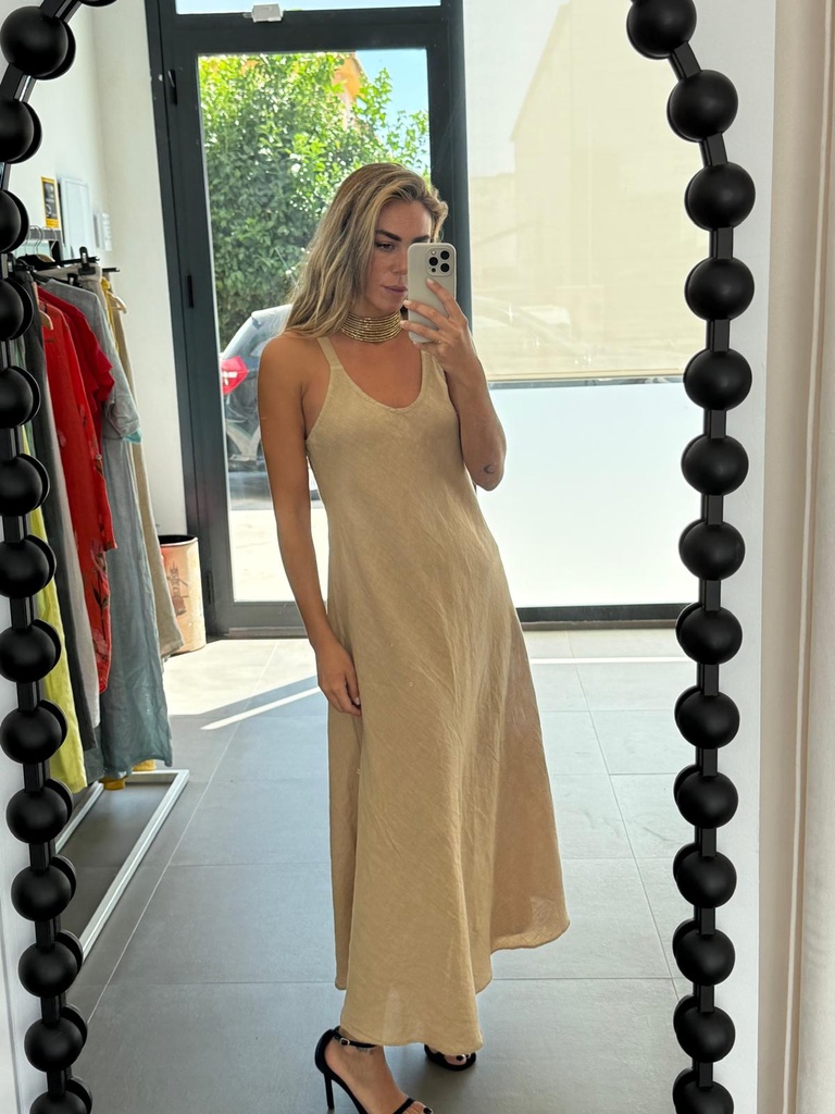 Vestido CIRUELA Camel