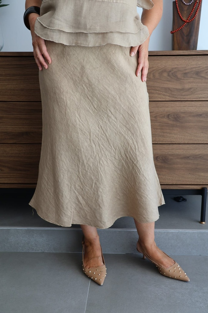 Falda REVERSE Camel. REBAJADO %