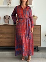 Vestido SUANCES Rojo/Azul