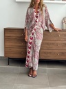 Vestido RUTE Buganvilla/Gris