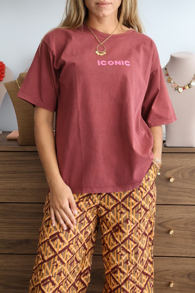 Camiseta ICONIC Burdeos