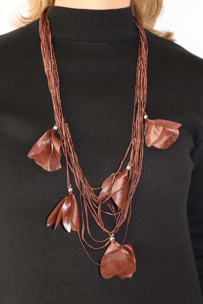 Collar PETALOS Marrón