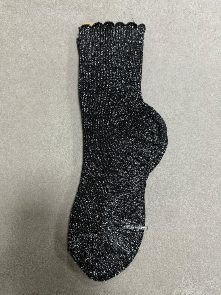 Calcetín BRILLO Negro-Plata