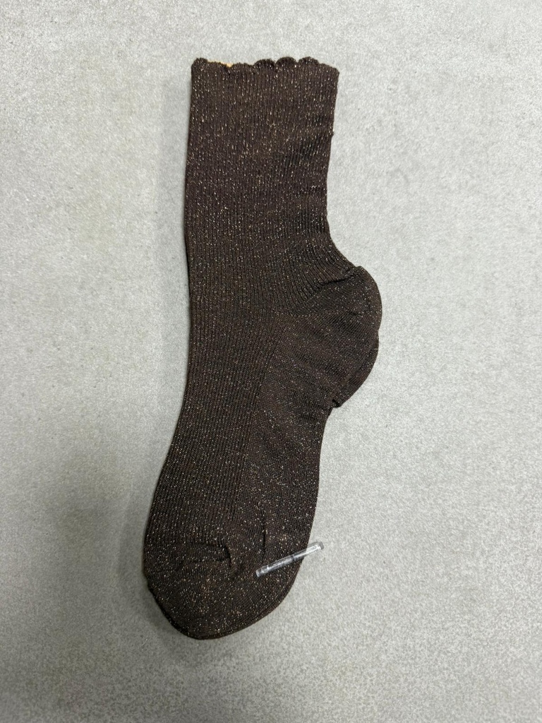 Calcetín BRILLO Marrón-Dorado