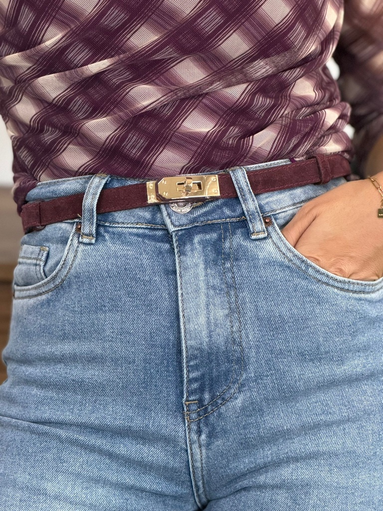 Cinturón SERRAJE Burdeos