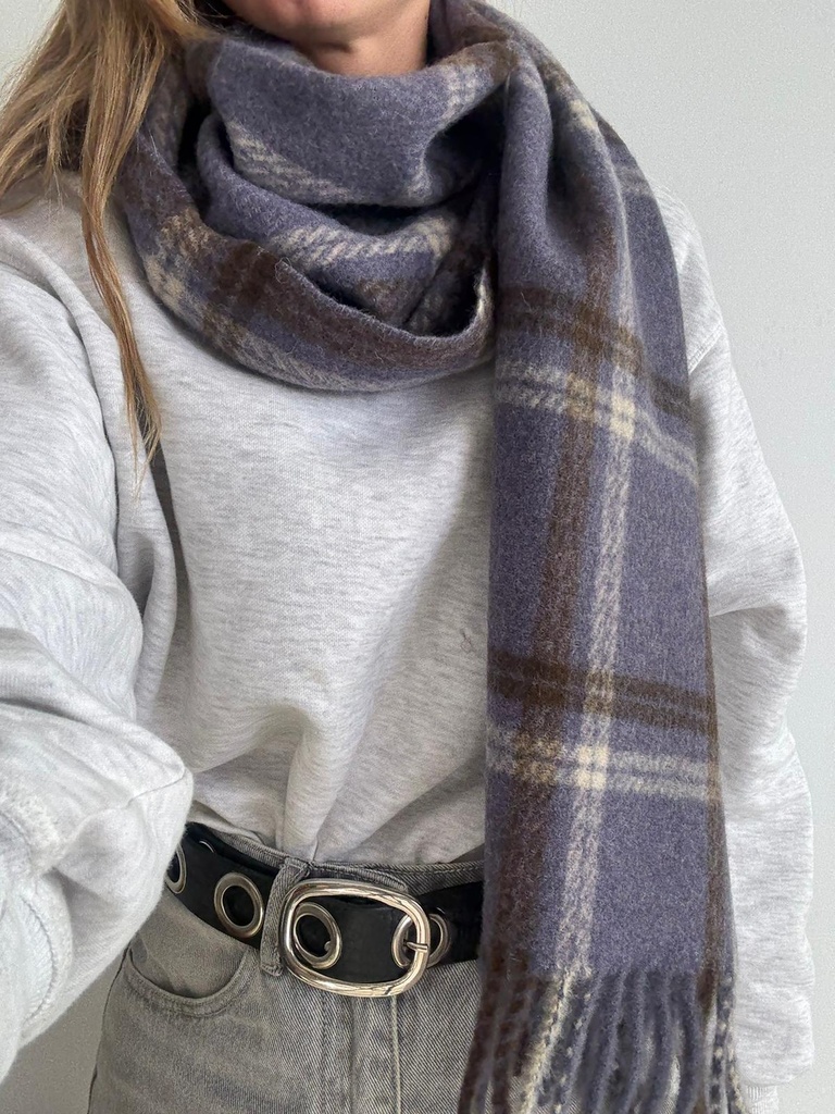 Bufanda CUADROS Morada