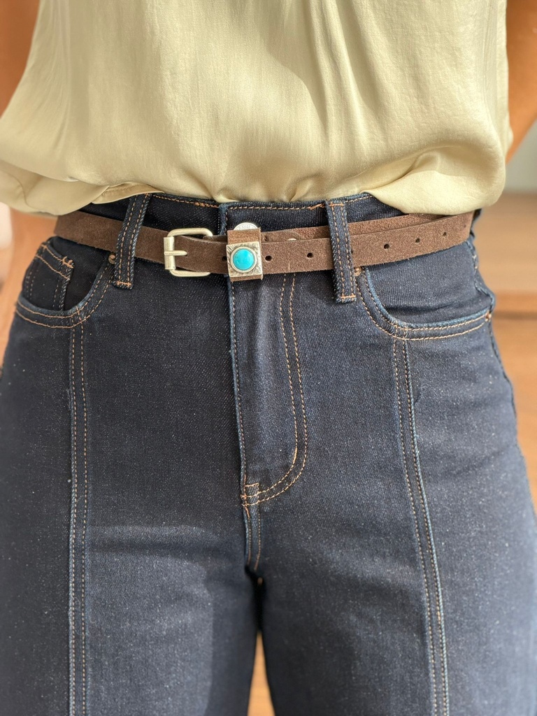 Cinturón PERLA TURQUES Marrón