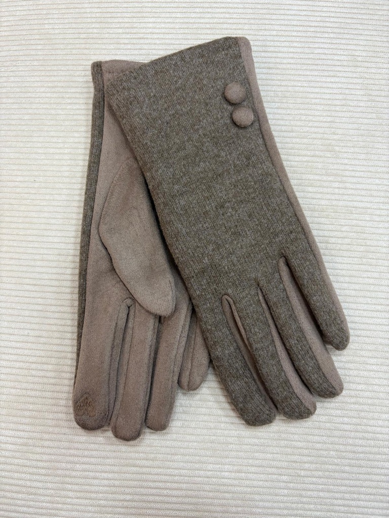 Guante BOTONES Taupe