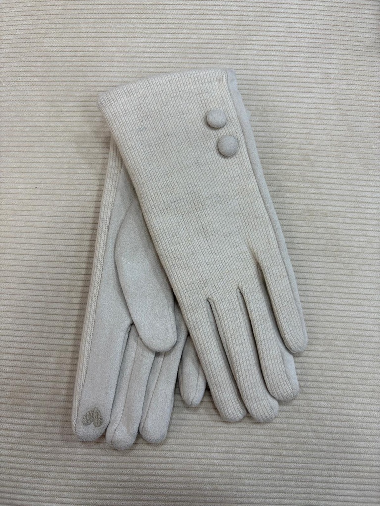 Guante BOTONES Marfil