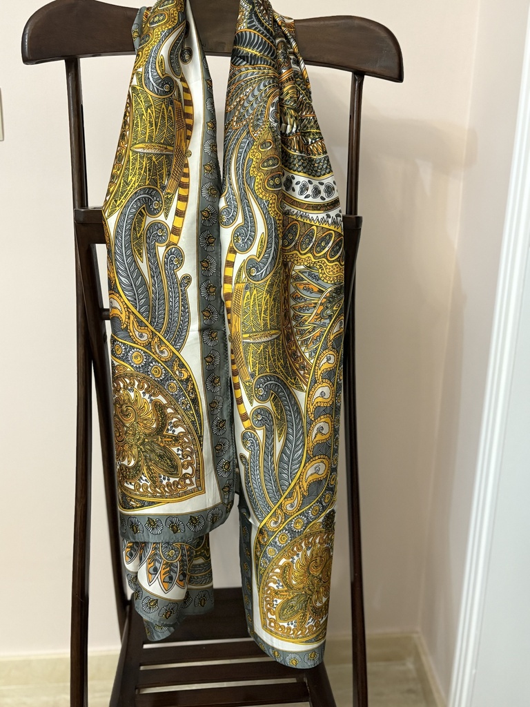 Foulard CACHMERE Gris/Amarillo