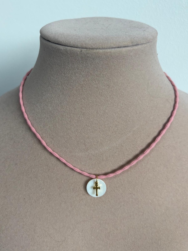 Gargantilla RIZADA Rosa