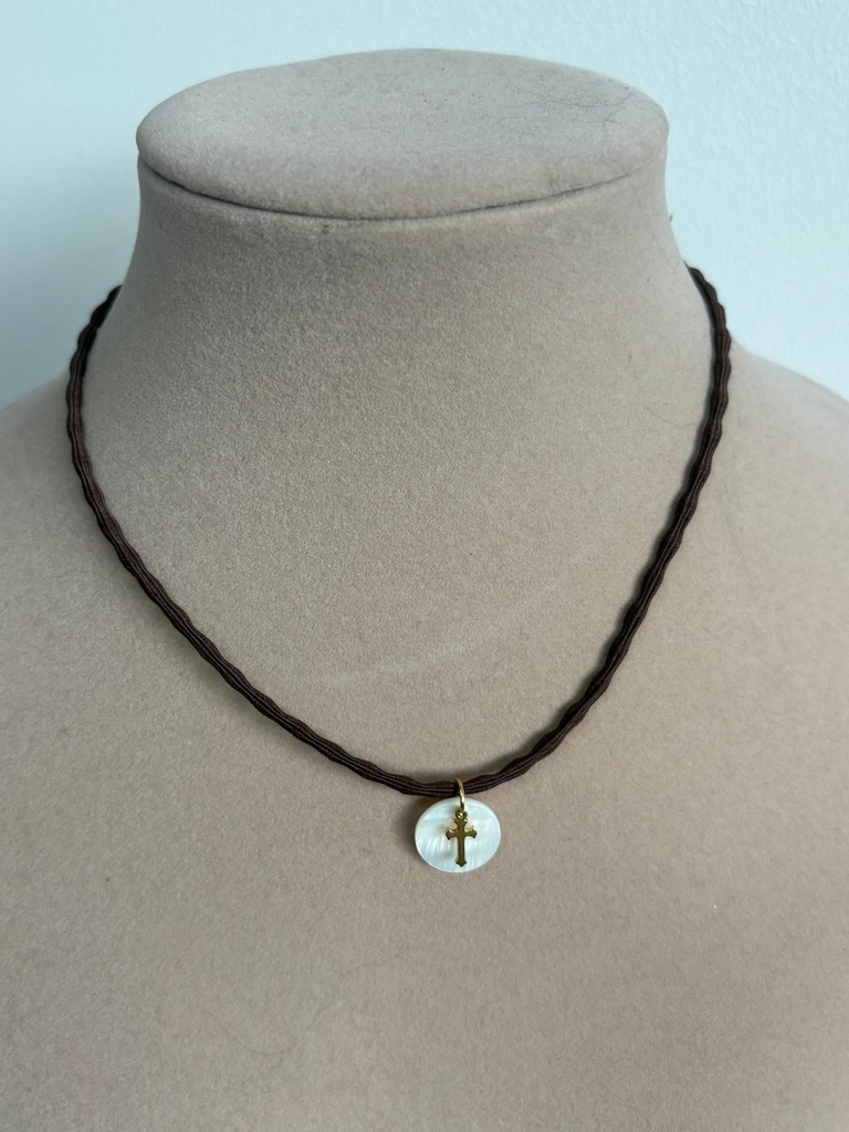 Gargantilla RIZADA Marrón