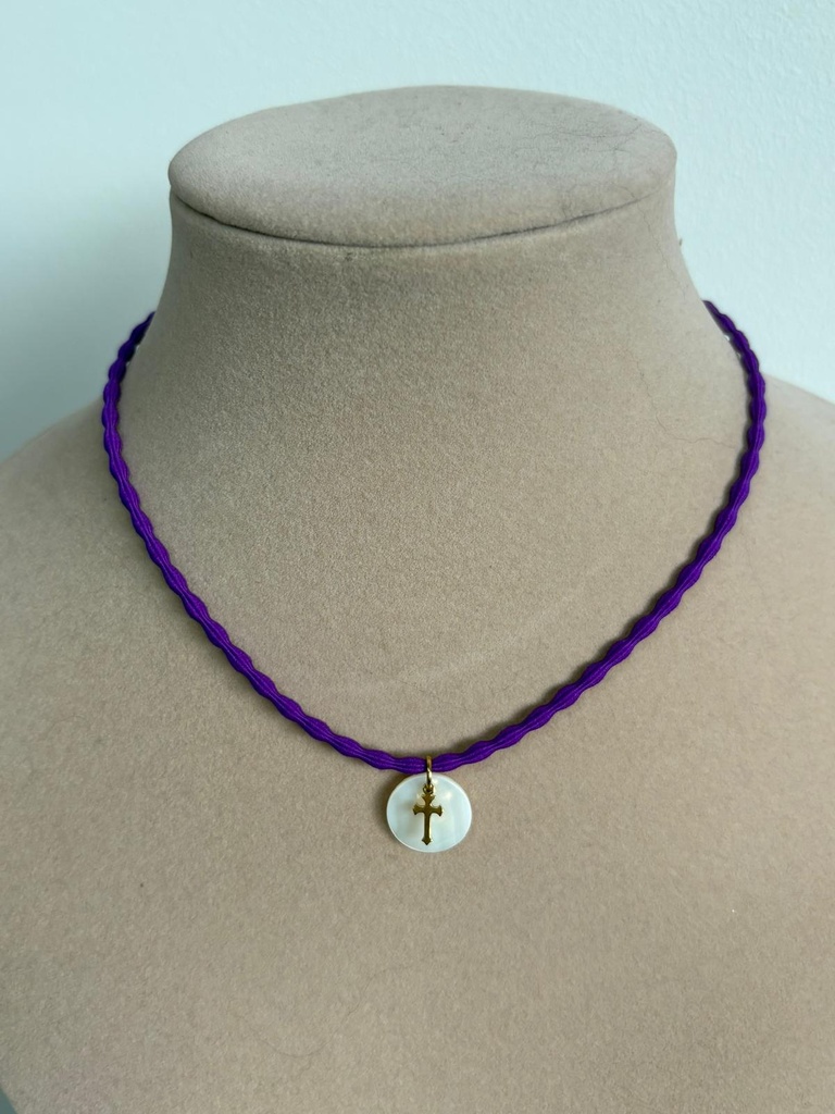 Gargantilla RIZADA Morada