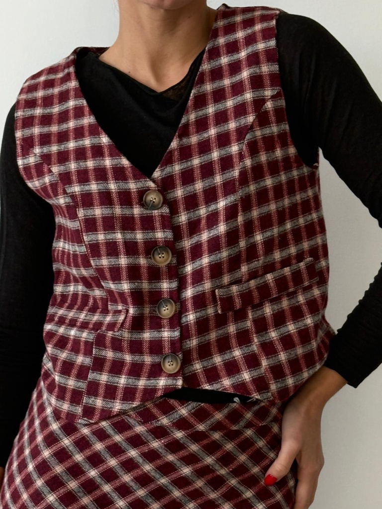 Chaleco BASTON Burdeos