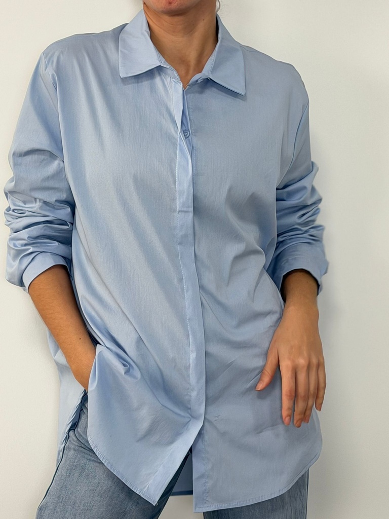 Camisa POPELÍN Celeste