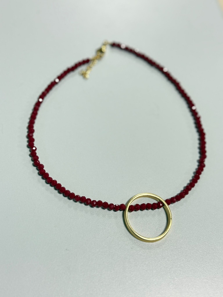 COLLAR ARETE Rojo