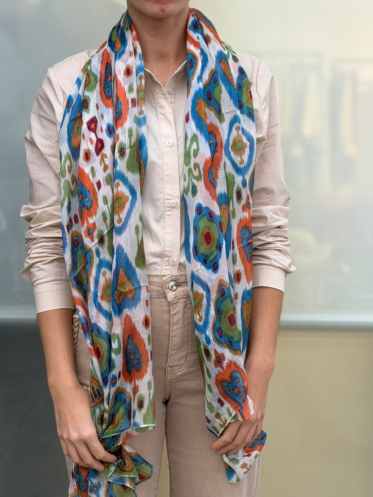 PAÑUELO SEDA IKAT 4