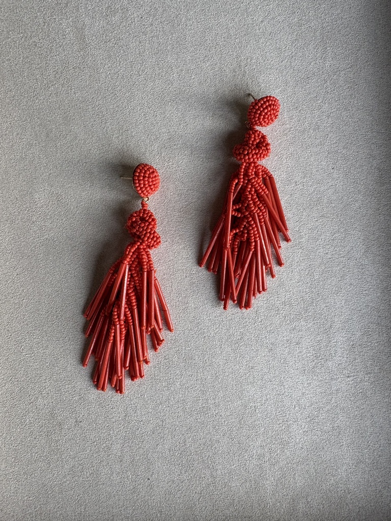 Pendiente ÉTNICO Coral