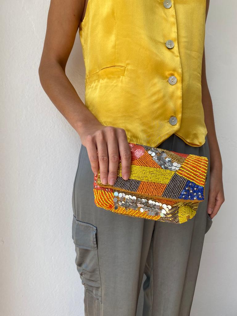 Bolso Checo amarillo