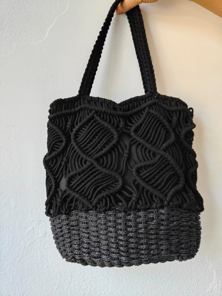 Bolso Macramé negro