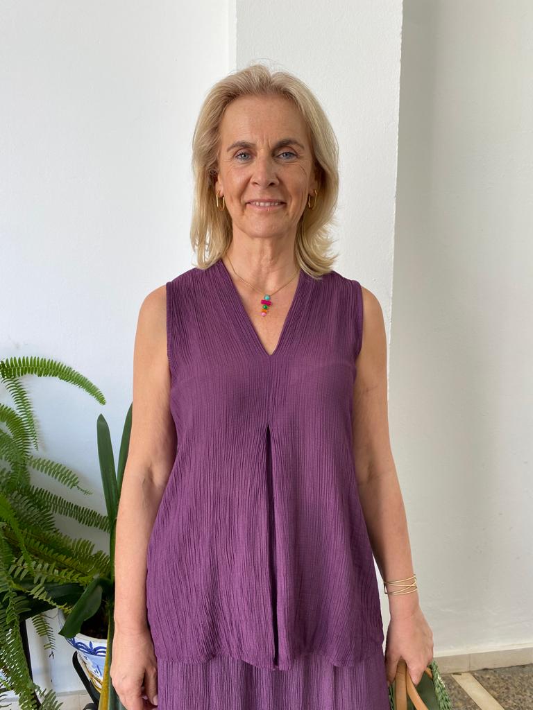 Camisa Bambula Berenjena