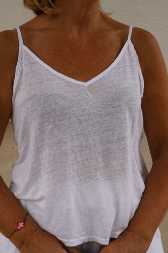 [LIN14893BL] Top Galera Blanco