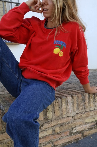 [SU6179RJ] Sudadera Limón Rojo