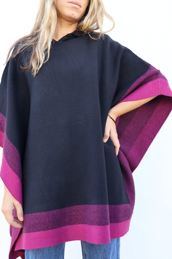 [BEC5280NE] Poncho Alegría Negro