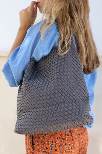 Bolso Trenza Gris  REBAJADO 30%