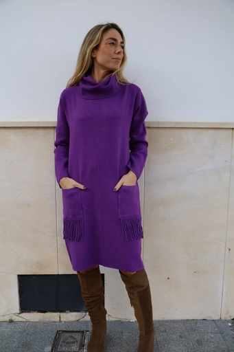 [JNJ0591MD] Vestido FELIZ Morado