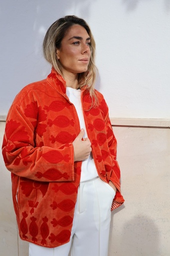 Chaqueta MARÍA Naranja-Rojo