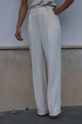 [SAP93021MF] Pantalón GIOCONDA Marfil  REBAJADO 30%