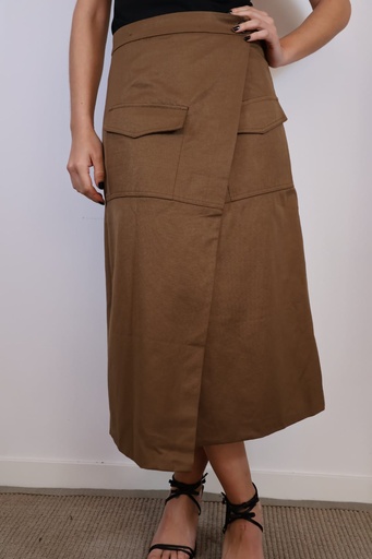 Falda MORIARTI Chocolate  REBAJADO 50%