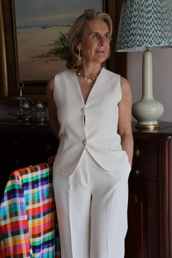 Chaleco ELEANOR Blanco Talla. 42  REBAJADO 50%